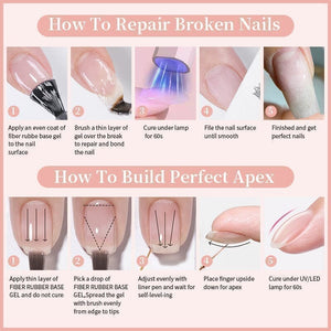 Soft Pink Fiber Rubber Base Gel FB03 10ml Gel Nail Polish BORN PRETTY