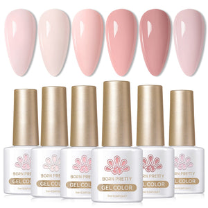 6 Colors Pink Gel Polish Set S03 Cupid's Whisper 7ml Gel Nail Polish BORN PRETTY