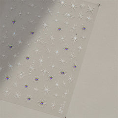 Rhinestones Star 3D Nail Sticker #01