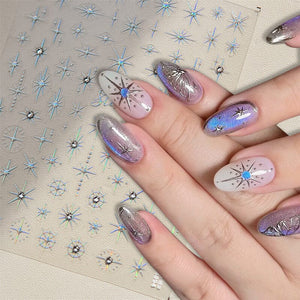 Glitter Starlight Rhinestones 3D Nail Stickers Nail Sticker No Brand