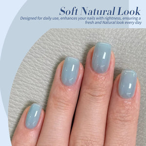 6 Colors Blue Jelly Gel Polish Set J06 Lake Baikal 7ml Gel Nail Polish BORN PRETTY