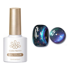 Sequins Cat Magnetic Gel MY35 Starry Sky 10ml Gel Nail Polish BORN PRETTY