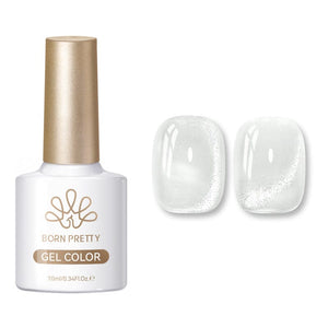 Crystal Cat Magnetic Gel MY42 Milky Cat 10ml Gel Nail Polish BORN PRETTY