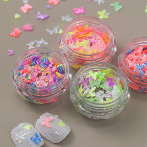 Multicolor Butterfly Nail Sequins Decoration #02 Nail Decoration No Brand