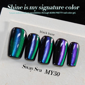Green Chameleon Cat Magnetic Gel Polish MY50 Sway Sea 15ml Gel Nail Polish BORN PRETTY