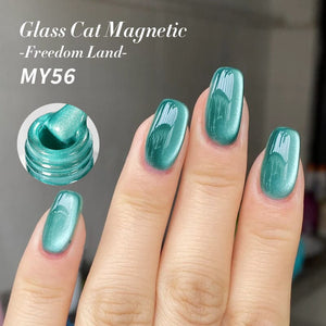 Glass Cat Magnetic Gel Polish Freedom Land 10ml Gel Nail Polish BORN PRETTY MY56