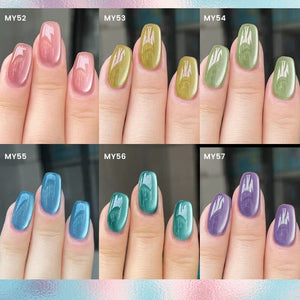 Yellow Glass Cat Magnetic Gel Polish Freedom Land MY53 10ml Gel Nail Polish BORN PRETTY