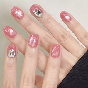 Pink Glitter Cat Magnetic Gel Polish MY60 Mambo Ice 10ml Gel Nail Polish BORN PRETTY