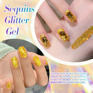 Glitter Sequins Gel Polish SG05-SG16 10ml Gel Nail Polish BORN PRETTY