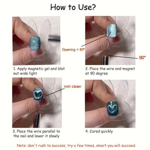 Round Cat Magnetic Stick with 5pcs Flexible Iron Wire Tools & Accessories No Brand