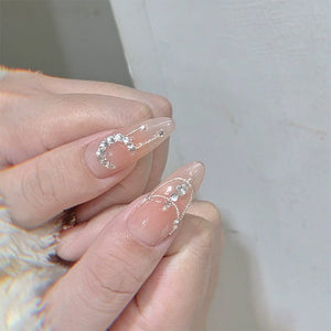 6 Grids Round Stainless Steel Beads Nail Decoration Nail Decoration No Brand