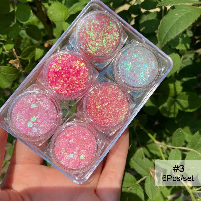 6pcs Star #03 Glitter Sequins Set