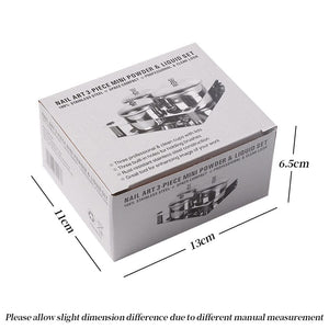 3pcs Powder Liquid Cup Set Stainless Steel Manicure Container Cup Tools & Accessories No Brand