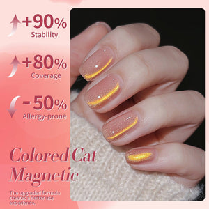 Red Yellow Cat Magnetic Gel Polish MY138 Firefly 15ml Gel Nail Polish BORN PRETTY