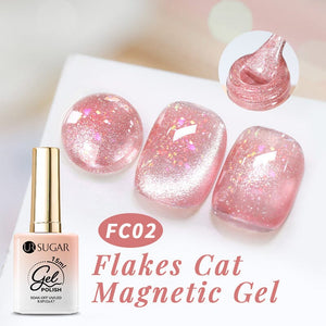 Flakes Cat Magnetic Gel FC02 15ml Gel Nail Polish UR SUGAR