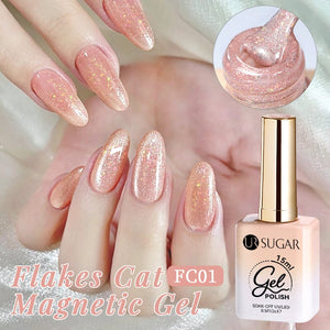 Flakes Cat Magnetic Gel FC01 15ml Gel Nail Polish UR SUGAR