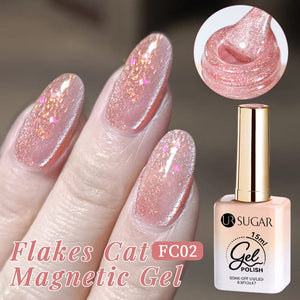 Flakes Cat Magnetic Gel FC02 15ml Gel Nail Polish UR SUGAR