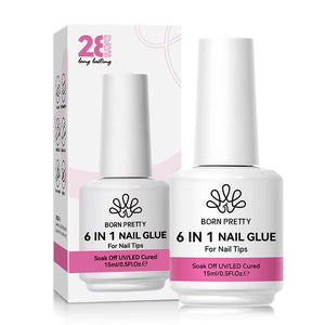 6 in 1 Nail Glue Gel Polish 15ml Base & Top Coat BORN PRETTY