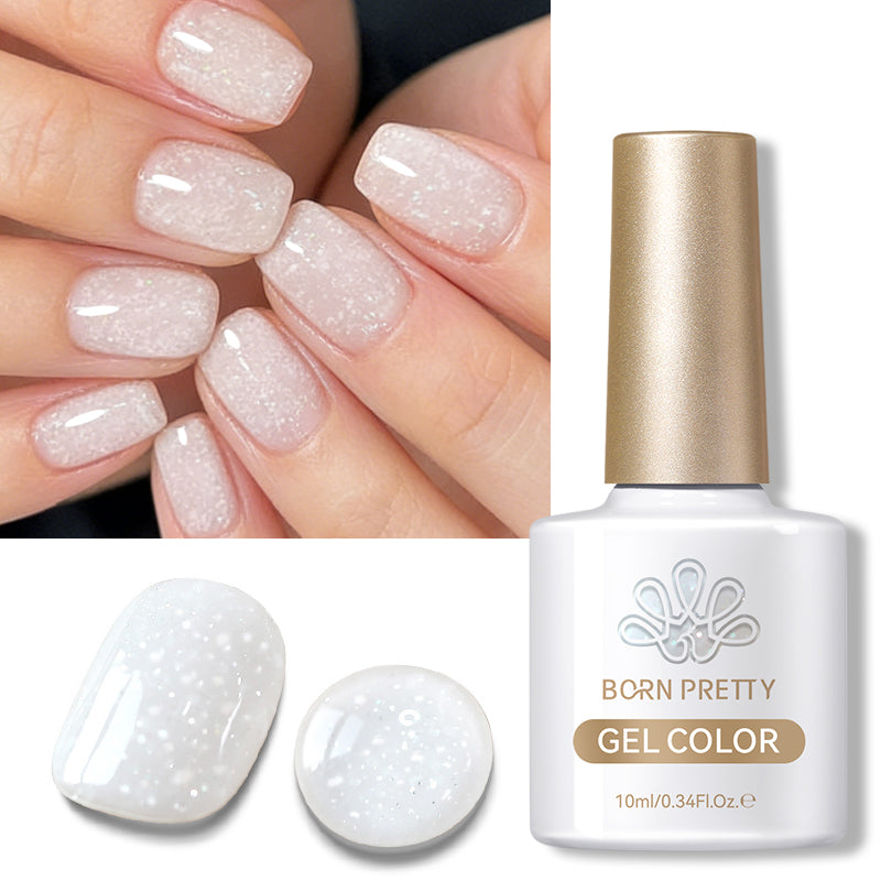 6-Pack Gelixir Soak-Off Gel Polish In Snow White – 15 ML / 0.5 Fl Oz Each, UV/LED Cure