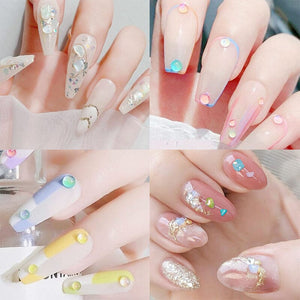 50pcs Mixed Color Broken Glass Irregular Rhinestone Nail Decorations Nail Decoration No Brand