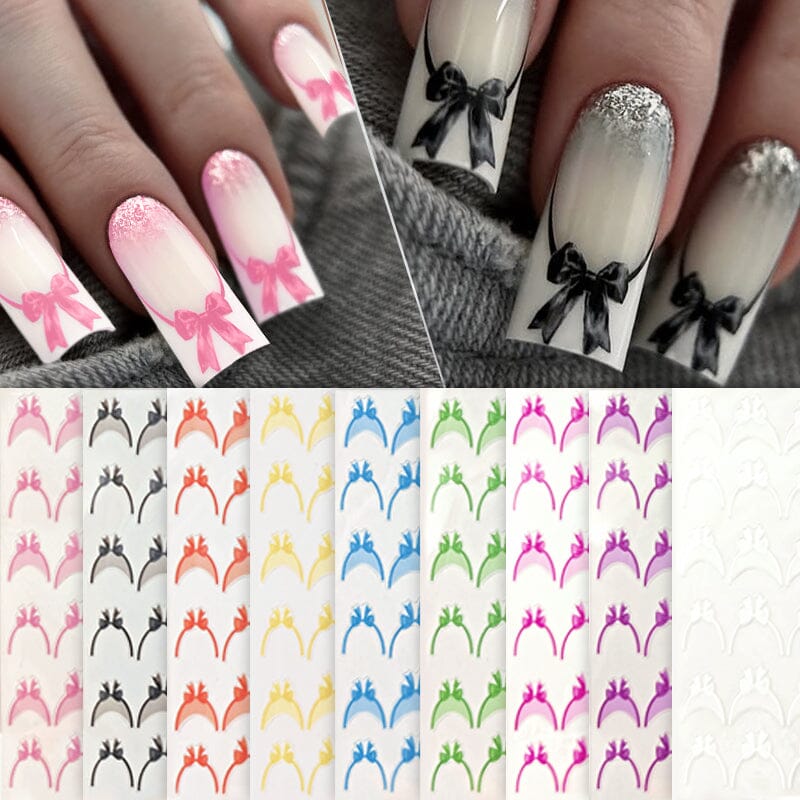 French Bowknot 3D Nail Sticker NS225 Nail Sticker No Brand