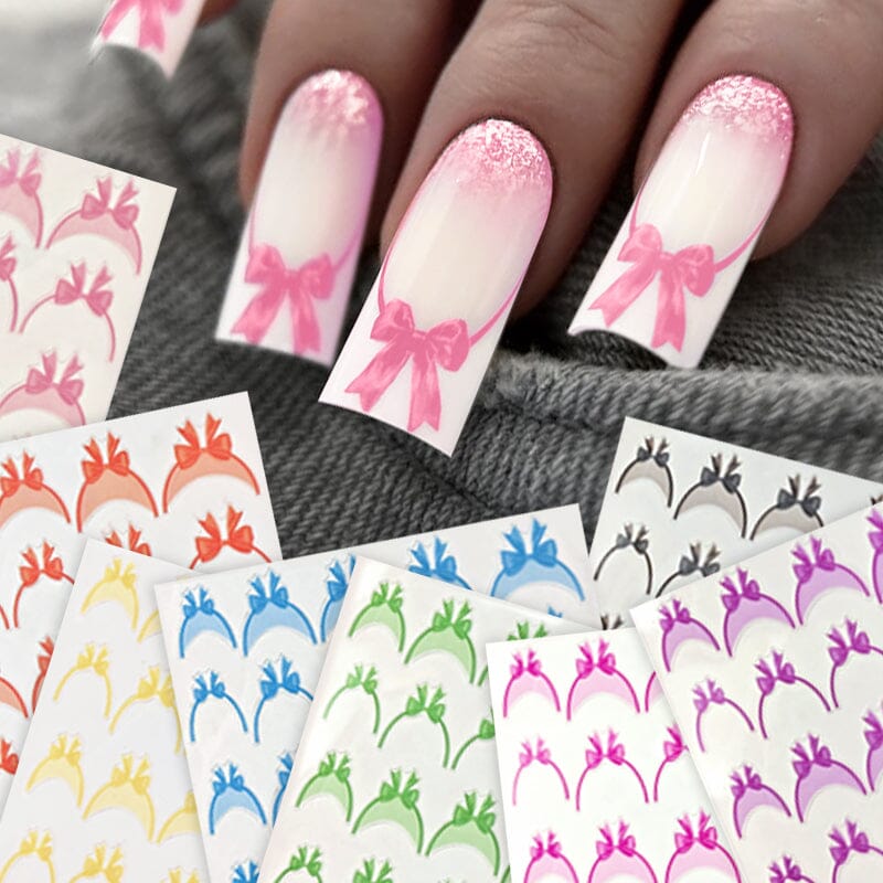 French Bowknot 3D Nail Sticker NS225 Nail Sticker No Brand