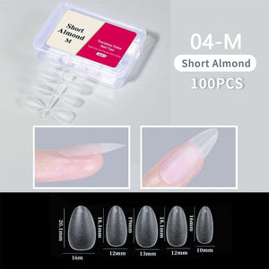 100pcs/box Matte Clear False Nail Tips Nail Tips No Brand 04