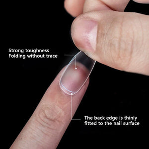 100pcs/box Matte Clear False Nail Tips Nail Tips No Brand