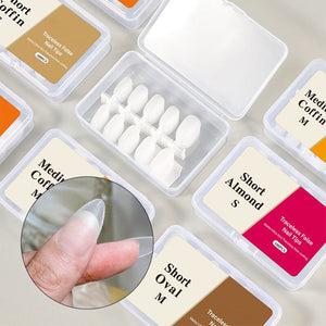 100pcs/box Matte Clear False Nail Tips Nail Tips No Brand