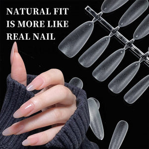 100pcs/box Matte Clear False Nail Tips Nail Tips No Brand