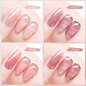 4 Colors Jelly Gel Set #1 Soft Veil 15ml Gel Nail Polish UR SUGAR