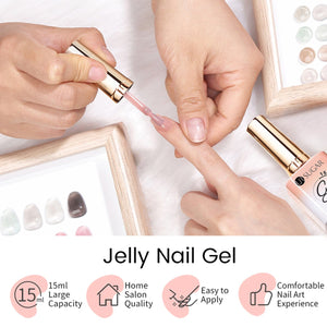 4 Colors Jelly Gel Set #1 Soft Veil 15ml Gel Nail Polish UR SUGAR