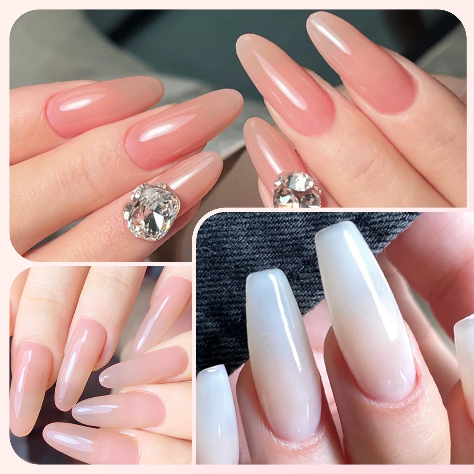 4 Colors Jelly Gel Set #2 Sheer Petal 15ml