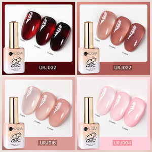 4 Colors Jelly Gel Set #3 Misty Garden 15ml Gel Nail Polish UR SUGAR