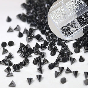 6 Grids Metal Star Rivet 3D Nail Decorations Nail Decoration No Brand