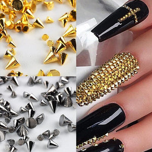 6 Grids Metal Star Rivet 3D Nail Decorations Nail Decoration No Brand