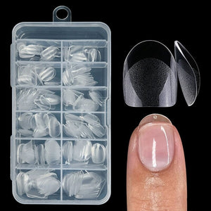 120pcs Short Oval Full Cover False Nail Tips Nail Tips No Brand