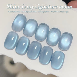 Blue Colored Cat Magnetic Gel Polish MY246 Crescent Bay 15ml Gel Nail Polish BORN PRETTY
