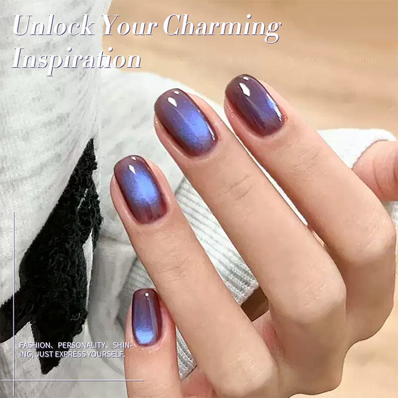 Blue Purple Colored Cat Magnetic Gel Polish MY268 Indigo Eggplant 10ml Gel Nail Polish BORN PRETTY