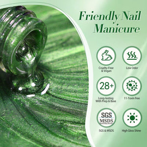 Green Colored Cat Magnetic Gel Polish MY269 Imperial Green 10ml Gel Nail Polish BORN PRETTY