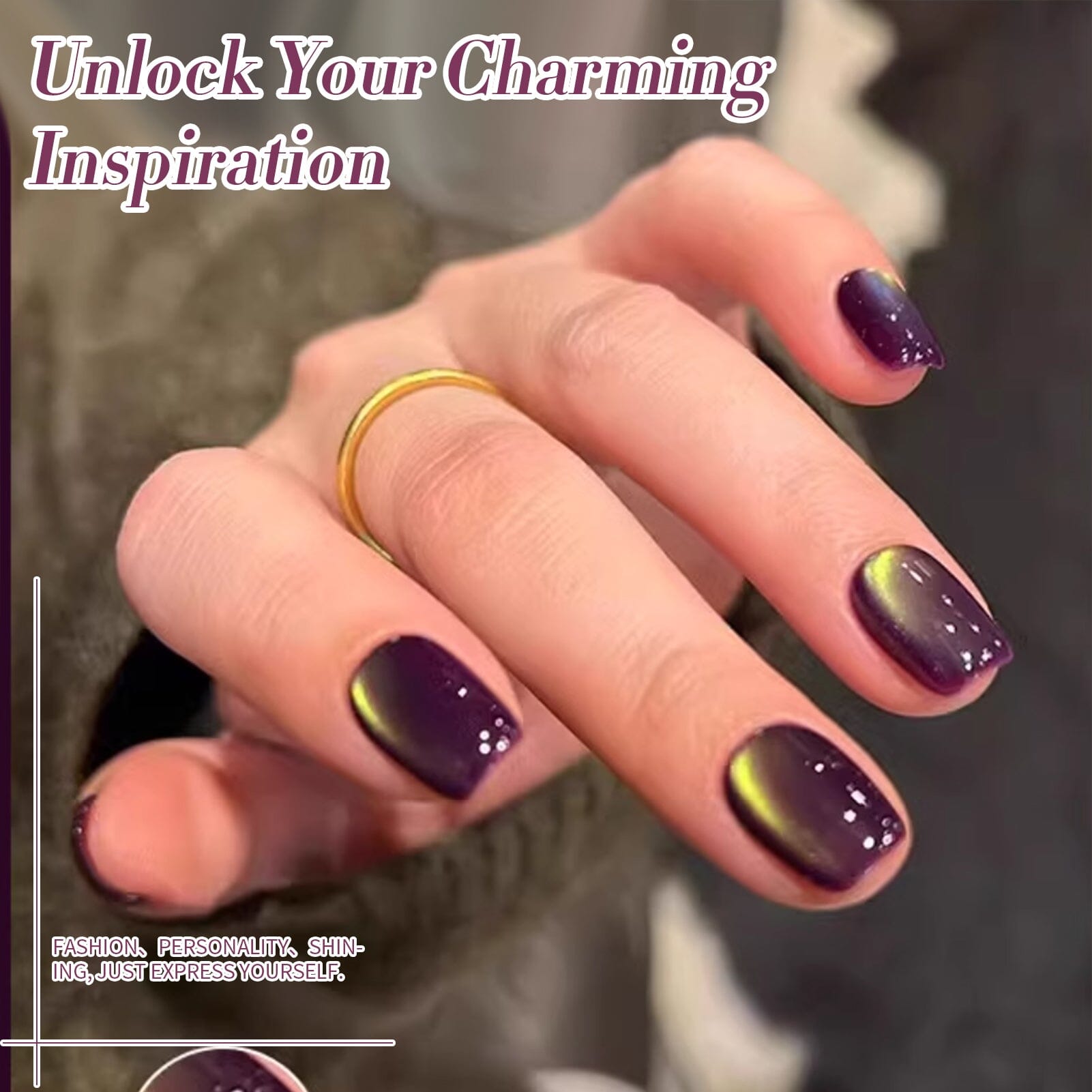 Purple Colored Cat Magnetic Gel Polish MY270 Honey Trap 15ml Gel Nail Polish BORN PRETTY