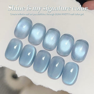 Blue Colored Cat Magnetic Gel Polish MY246 Crescent Bay 10ml Gel Nail Polish BORN PRETTY