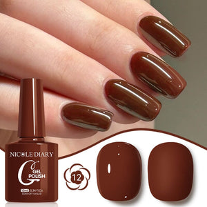 Color Gel Polish 10ml Gel Nail Polish NICOLE DIARY 12