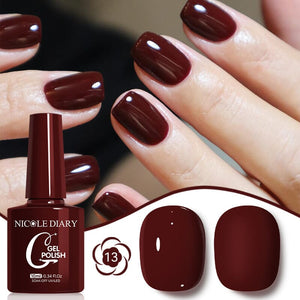 Color Gel Polish 10ml Gel Nail Polish NICOLE DIARY 13