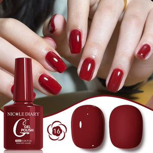 Color Gel Polish 10ml Gel Nail Polish NICOLE DIARY 16