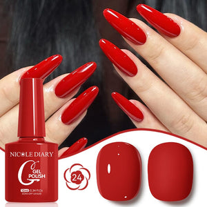 Color Gel Polish 10ml Gel Nail Polish NICOLE DIARY 24