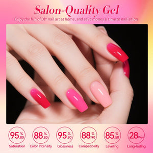 6 Colors Gel Polish Set S26 Summer Dopamine 7ml Gel Nail Polish BORN PRETTY