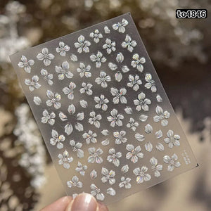 Spring Flowers Blooming Sakura Nail Sticker Nail Sticker No Brand 01