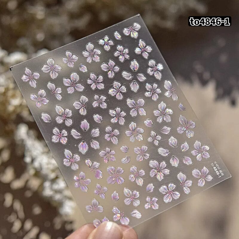 Spring Flowers Blooming Sakura Nail Sticker Nail Sticker No Brand 02