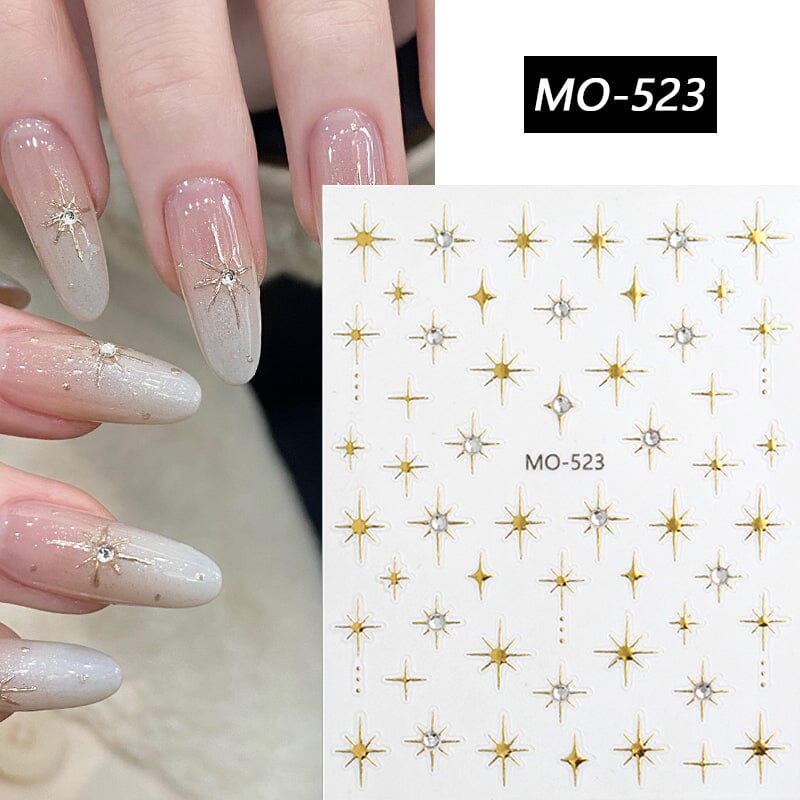 🎁 Gold Silver Starlight 3D Nail Sticker (100% off)